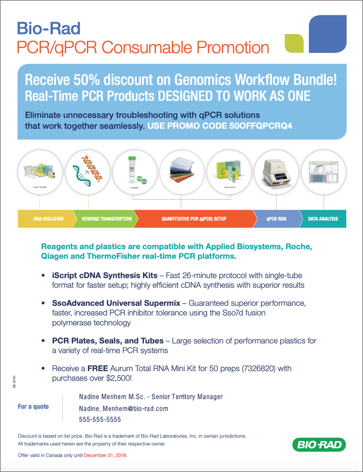 PCR qPCR Consumable Promotion flyer