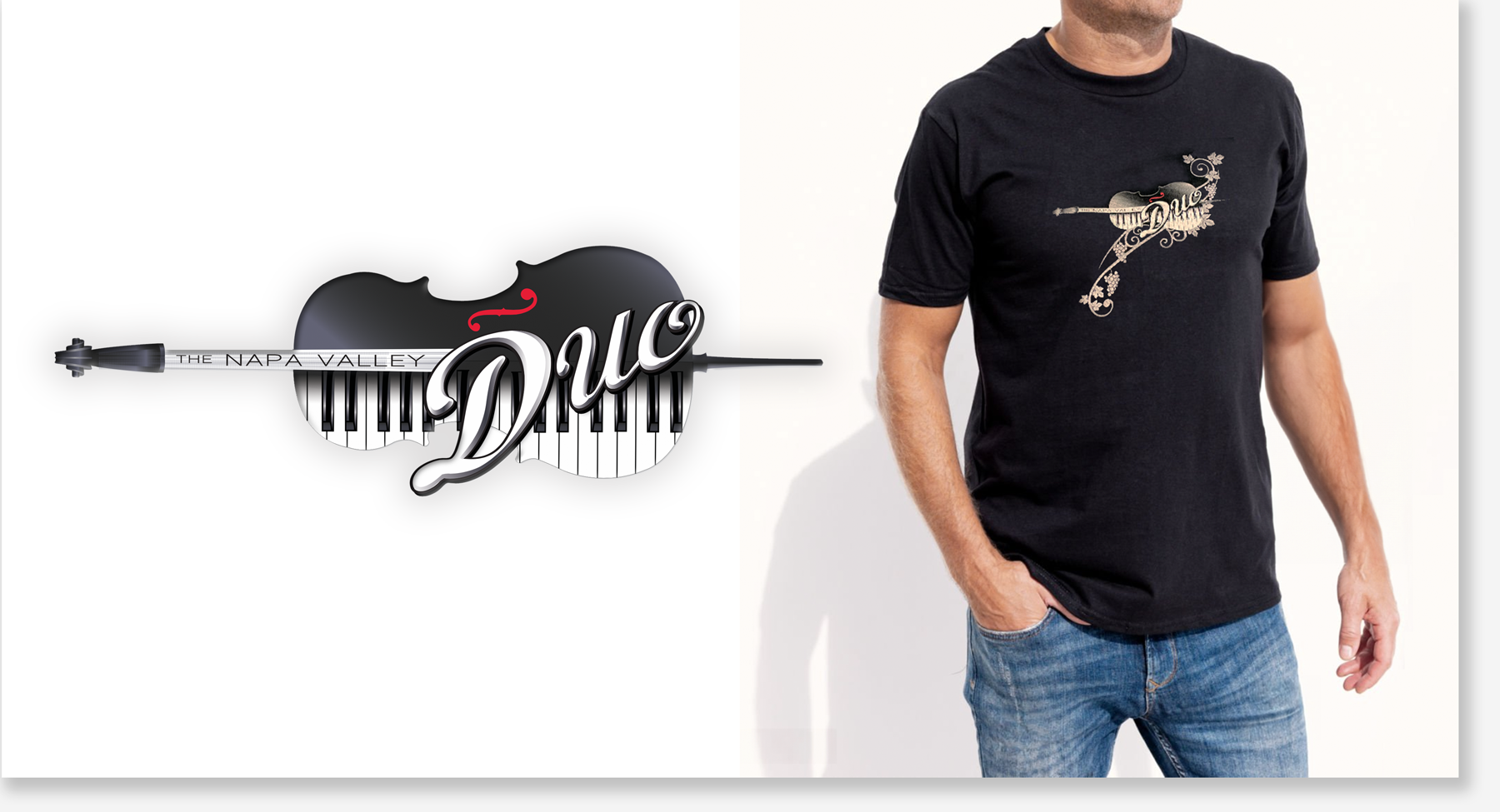 Napa Valley Duo T-shirt logo design